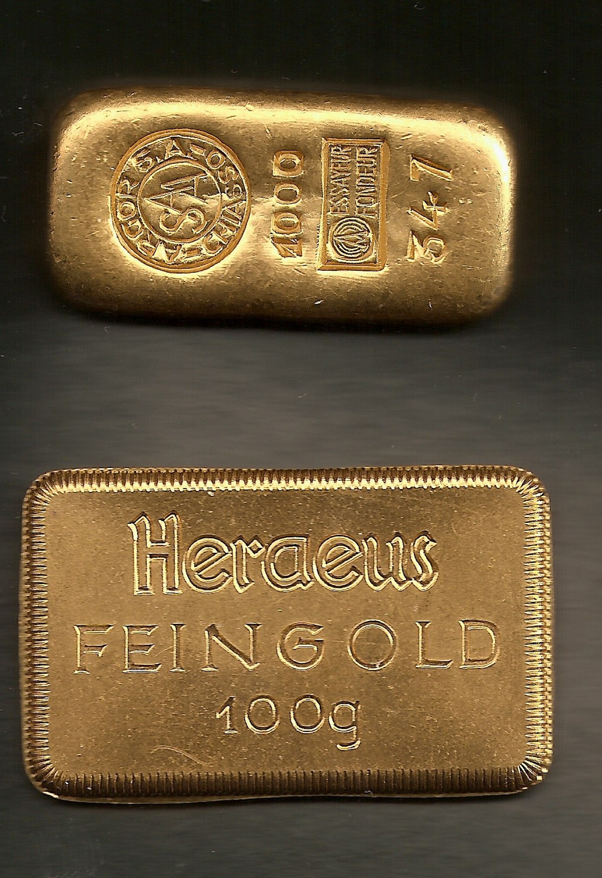 Heraeus Goldbarren